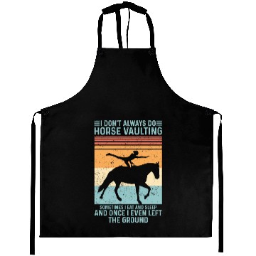 Discover Funny Equestrian Horse Vaulting Retro Aprons