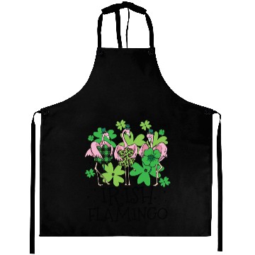 Discover Irish Flamingo Saint Patrick s Day Aprons