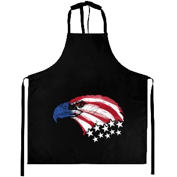 Discover Bald Eagle Us Flag Colors Aprons