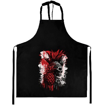 Discover scary pineapple punk Aprons