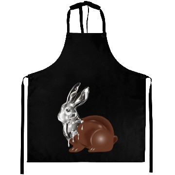 Discover Chocolate Easter bunny in a high-gloss chrome look Aprons