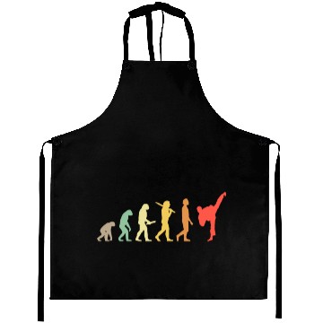 Discover Retro Karate Evolution Gift For Karateka Aprons