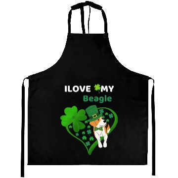Discover Irish Shamrock St Patrick's Day Beagle Cool Aprons