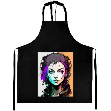 Discover AI ART 01 GAMER GIRL Aprons