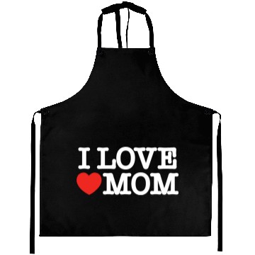 Discover I love mom (dark) Aprons