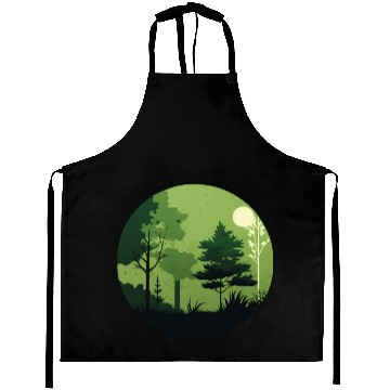 Discover Beautiful Green Nature Camping Aprons
