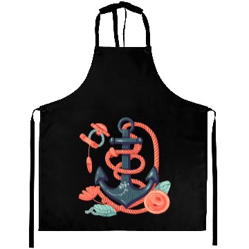 Discover Awesome Anchor Comic Style Maritime Adventure Aprons
