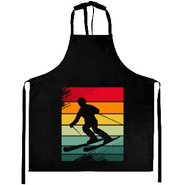 Discover Winter Vacation Snow Skiing Vintage Ski For Men Aprons