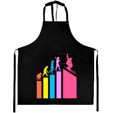 Discover Retro Evolution Ski Skiing Skier Aprons