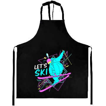 Discover Retro 80s Skiing Lover Lets Ski Aprons