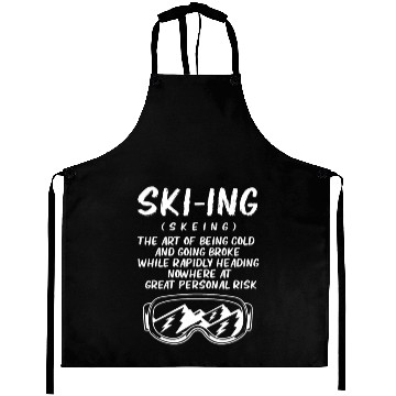 Discover Skiing Definition Funny Ski Goggles Aprons