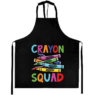 Discover Crayon Squad Student Back To School Aprons
