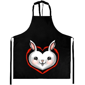 Discover Sweet Easter Bunny Heart On Easter Aprons
