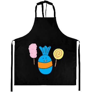 Discover Cute Candy Holding Lollipop And Cutton Candy Aprons