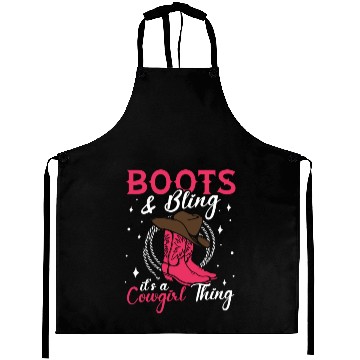 Discover Boots And Bling It's A Cowgirl Thing Aprons