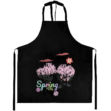 Discover Seasons Greetings for Spring, Happy Spring Graphic Aprons