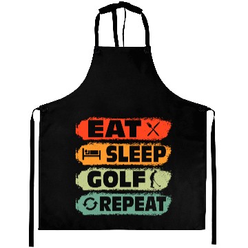 Discover Eat Sleep Golf Repeat Par Aprons Golfing