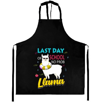 Discover Llama Last Day of School Teacher No Prob Aprons