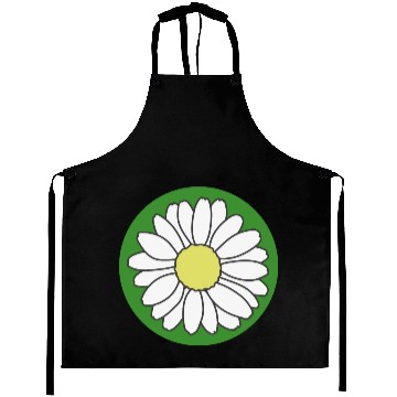 Discover Cute flower in green circle Aprons