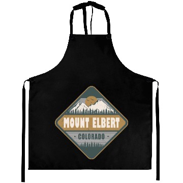 Discover Mount Elbert Colorado US Vintage Hiking Design Aprons
