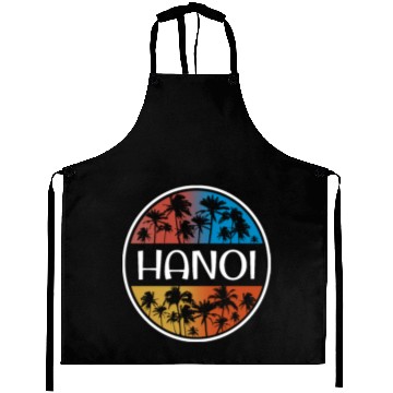 Discover Hanoi Vietnam Stylish Vacation Souvenir Palm Tree Aprons