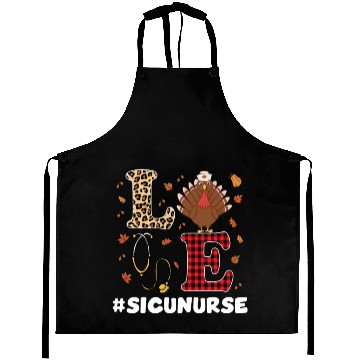 Discover Funny SICU Nurse Thanksgiving Costume Aprons