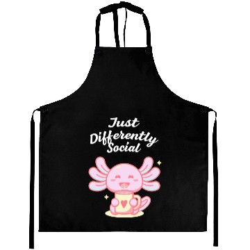 Discover Just Differently Social Nerd Introvert Weird Antis Aprons
