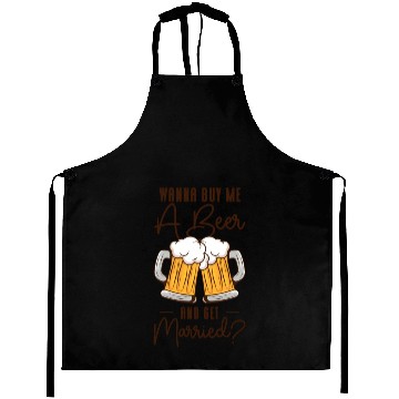 Discover Drinking Beer Lover Couple Relationship Beer Aprons