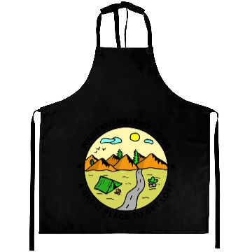 Discover Wilderness Trekking Camping Nature Lover Quote Aprons