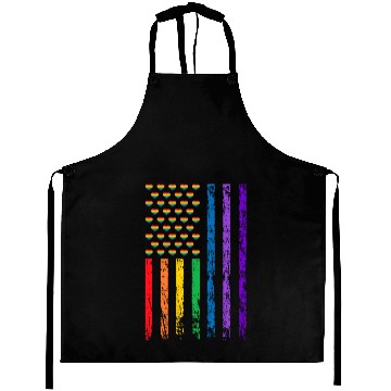 Discover American Flag Rainbow Heart Decor LGBT Pride Month Aprons