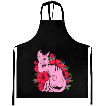 Discover Cat Owner Pet Kitten Sphynx Cat With Flowers Aprons