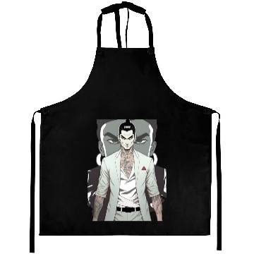 Discover Japan Yakuza Greeny Face Aprons