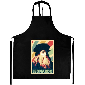 Discover Leonardo Da Vinci Vintage Colors Aprons