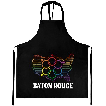 Discover Baton Rouge Pride Month Pride Flag LGBT Community Aprons