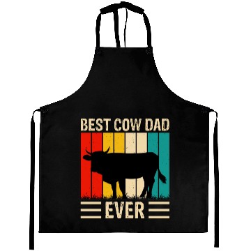 Discover Best dad cow ever Aprons