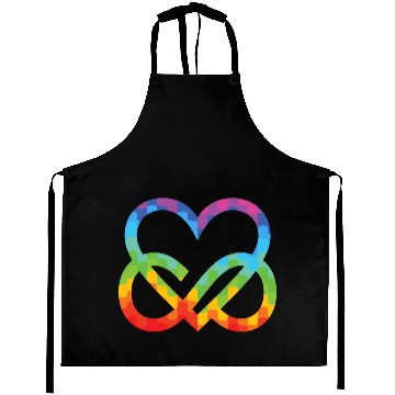 Discover Infinity Heart Abstract Rainbow Backgpund 01 Aprons