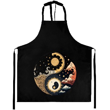 Discover Sun and moon yin yang Aprons
