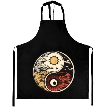 Discover Sun and moon yin yang Aprons