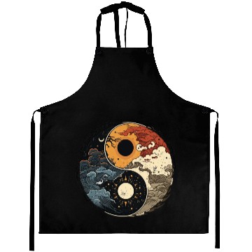 Discover Sun and moon yin yang Aprons