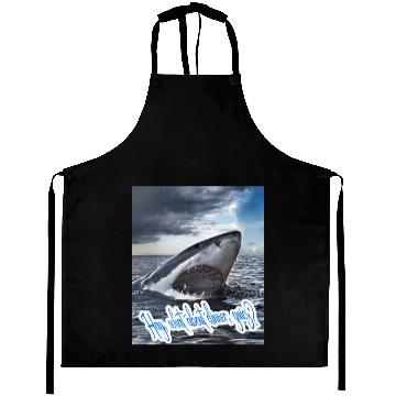 Discover Dinner - Hungry shark asking for dinner Aprons