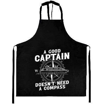 Discover Ship captain good captain doesnt need compass boat Aprons