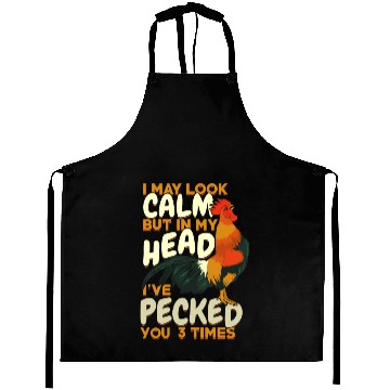 Discover Funny Backyard Chickens Rooster Farmer Gift Aprons