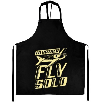 Discover I'd Rather Fly Solo Aviator Flight Pilot Gift Aprons