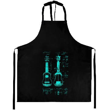 Discover Ukulele Leonardo Da Vinci Sketch Blueprint Aprons