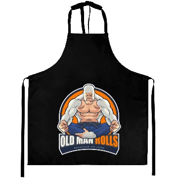Discover Old Man Rolls Gorilla Jiu Jitsu Fighter Aprons