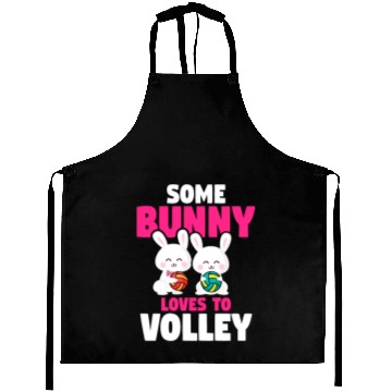Discover Easter Volleyball Bunny Holiday Rabbit Sport Aprons