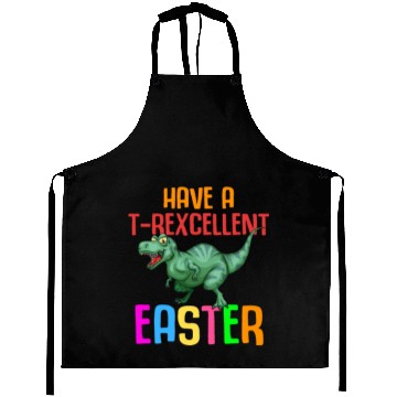 Discover Easter T-rex Dinosaur Rabbit Easter Bunny Holiday Aprons