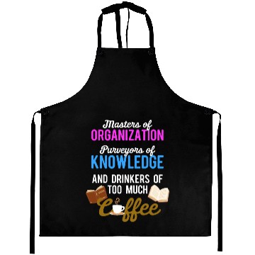 Discover Librarian Bookworm Book Nerd Reading Library Aprons