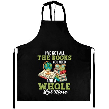 Discover Librarian Bookworm Book Nerd Reading Library Aprons