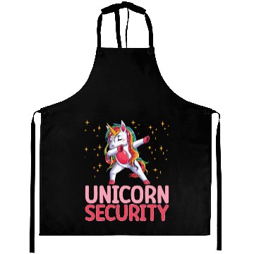 Discover Unicorn Security Funny Unicorn Dabbing Birthday Aprons